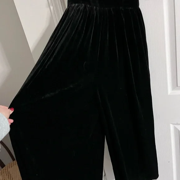 Ivy City Co Black Velvet Jumpsuit - Picture 3 of 4